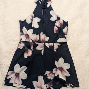 Short floral romper